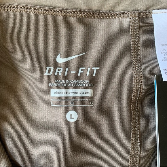 Nike Dri-Fit Brown Plaid Tennis/Golf Skort- NWT- L - Picture 14 of 16